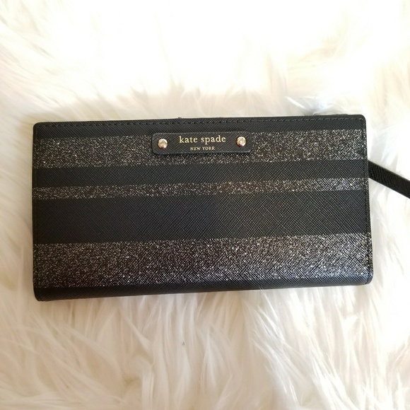 kate spade Handbags - Kate Spade Stacy Haven Glitter Stripes Wallet